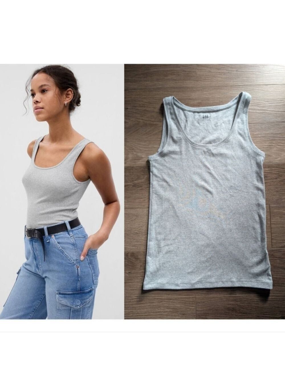 Gap | Modern Scoopneck Tank Top In Heather Grey